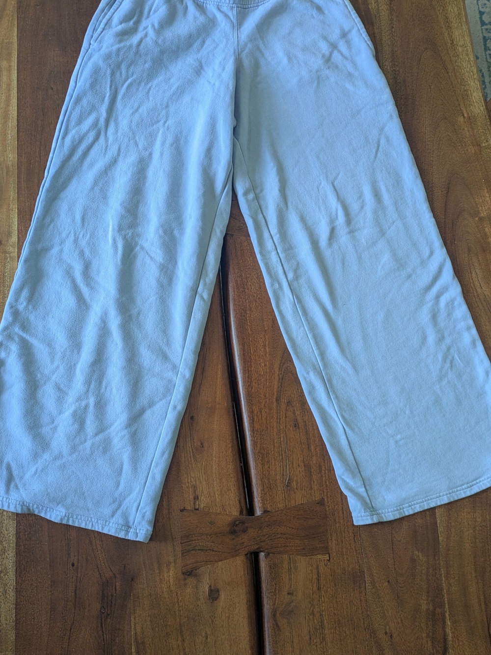 Hollister Light Blue Wide-Leg Sweatpants